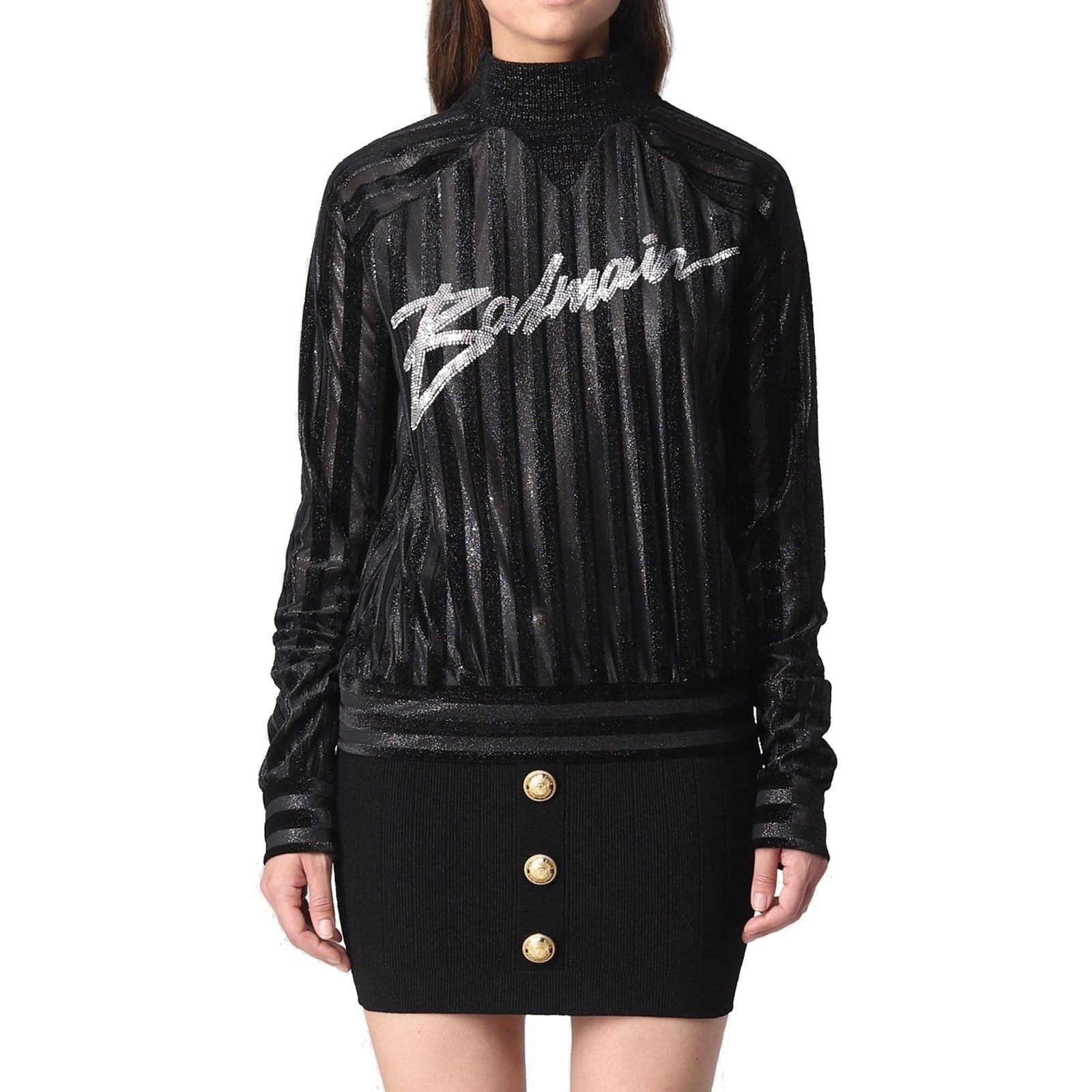 Balmain High Neckロゴセーター - Image 1