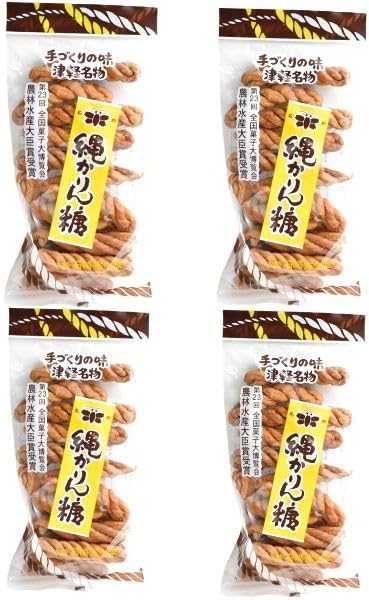 Rope Kendo Aomori Tsugaru Specialty Tsugaru Hendo Ishizaki Yayseido Award Winner of the Ministry of Agriculture, Forestry and Fisheries Award, Handmade Flavor, Treats, Tea, 7.1 oz (200 g), 4 Bags (4