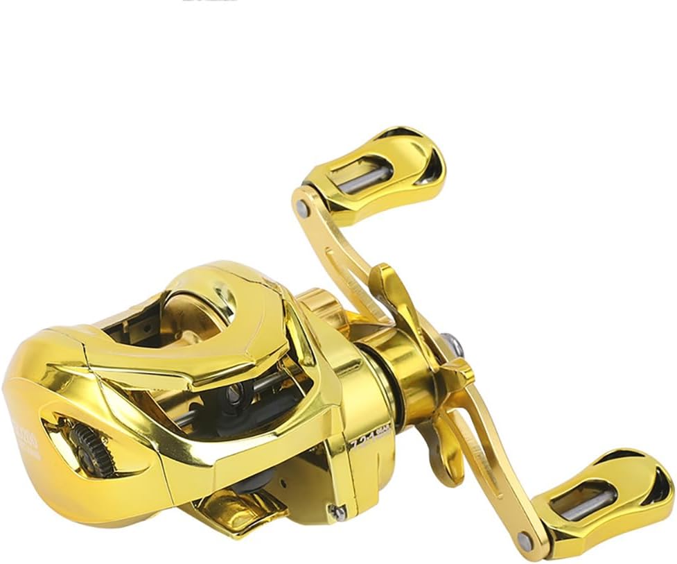 Bait Reel, Saltwater Fishing, Freshwater Fishing, Dual Use, 7.2:1 Gear Ratio, Maximum Drag Force, 17.6 lbs (8 kg), Fishing Reel, Magnetic Brake, Super Strong Reel