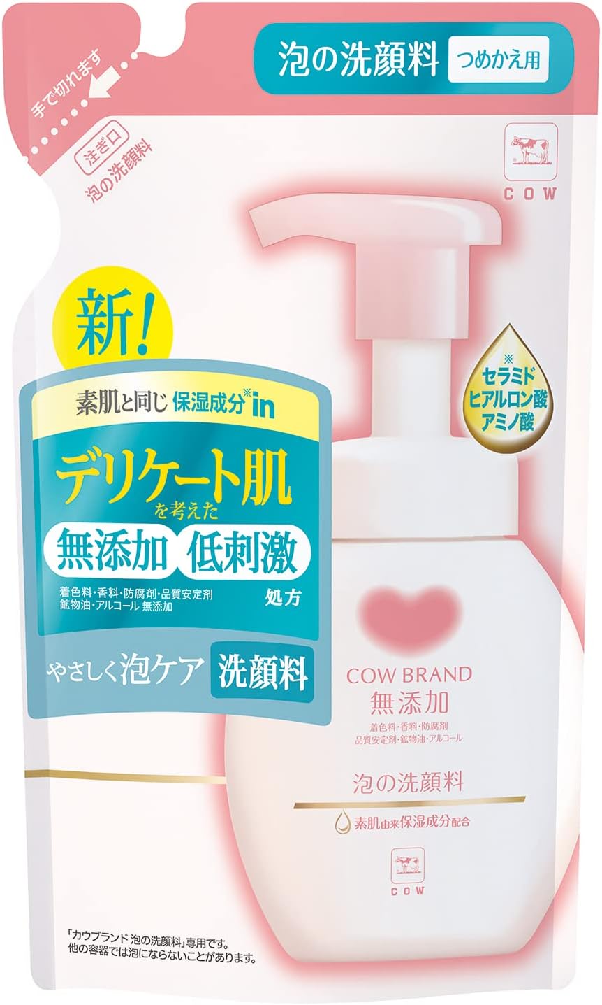 Cow Brand Additive-Free Foaming Facial Cleanser, Refill, 4.8 fl oz (140 ml)