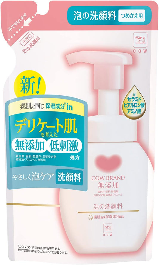 Cow Brand Additive-Free Foaming Facial Cleanser, Refill, 4.8 fl oz (140 ml)