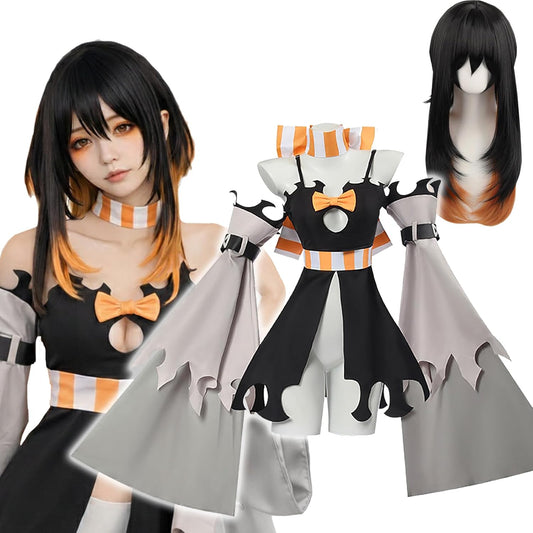 milky time Gachiacta Cosplay Costume, With Wig, Halloween, Anime, Combat Uniform