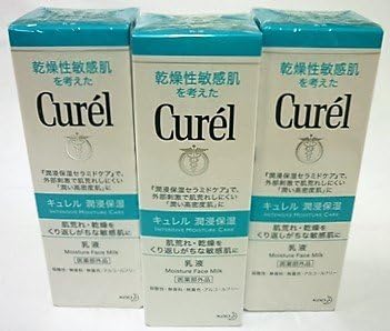 Kao Curel Wet Moisturizing Milky Lotion (4.2 fl oz (120 ml) x 3 Piece Set Curel