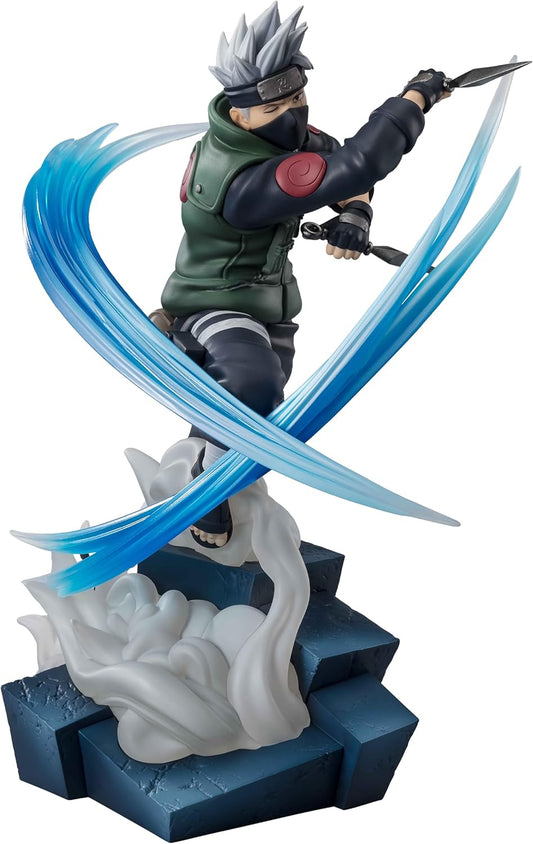 BANDAI SPIRITS Figuarts Zero Naruto Shippuden [Super Fierce Battle] Kakashi Hatake - Determination with a Former Friend - Approx. 7.9 inches (200 mm), PVC & ABS Pre-painted Complete Figure