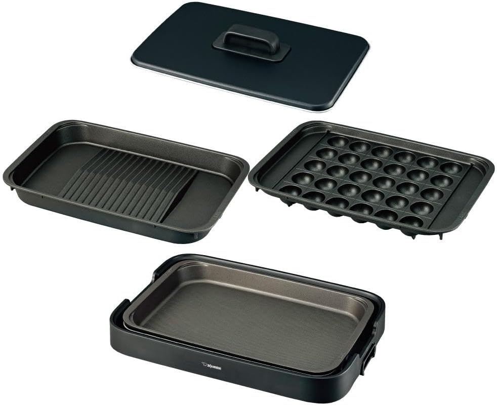 Zojirushi Mahobin EA-KK30-BA Hot Plate, 3-Piece Type, Black