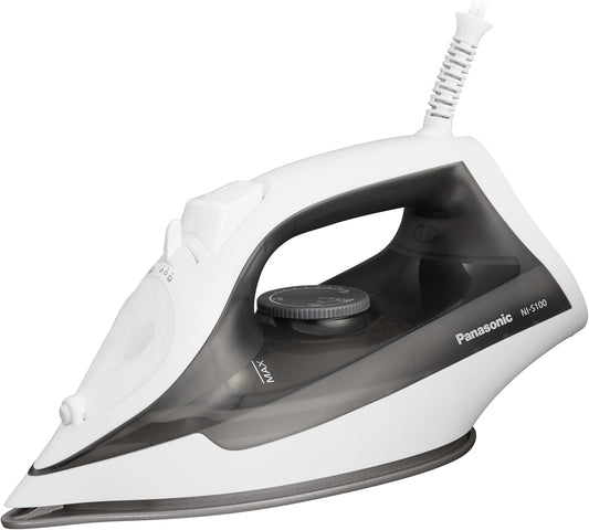 Panasonic NI-S100-H Corded Steam Iron, Grey, Lightweight, Large Capacity Tank
