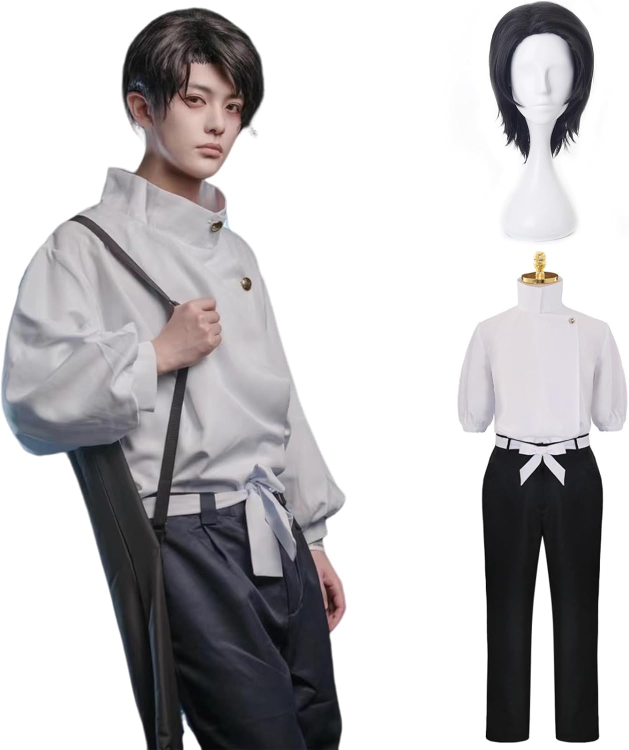 Kamiawase Goods Anime Cosplay Wig Included, Satoru Gojo, Nobara Kugisaki, Megumi Fushiguro, Yuji Itadori, Maki Zenin Cosplay Costume, Full Set, Adult Costume, Cultural Festival