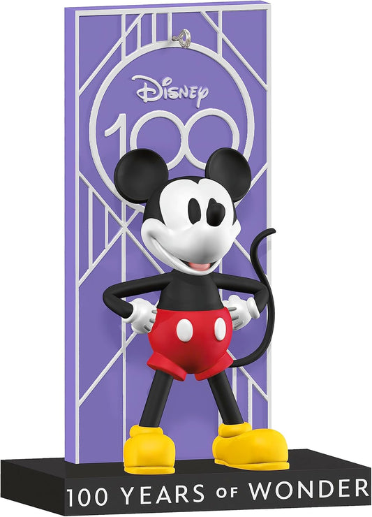 Hallmark Keepsake Adorno de Navidad 2023, Disney 100 años de Wonder Mickey Mouse, exclusivo de Amazon