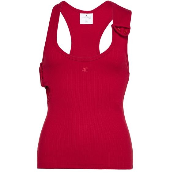 COURREGES ダブルバックル 90's リブタンクトップ - Image 1
