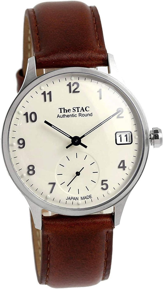 The Stack Authentic Round Watch 1.4 inches (36 mm), Classic, Men's, Women's, Made in Japan, Ivory, Classic