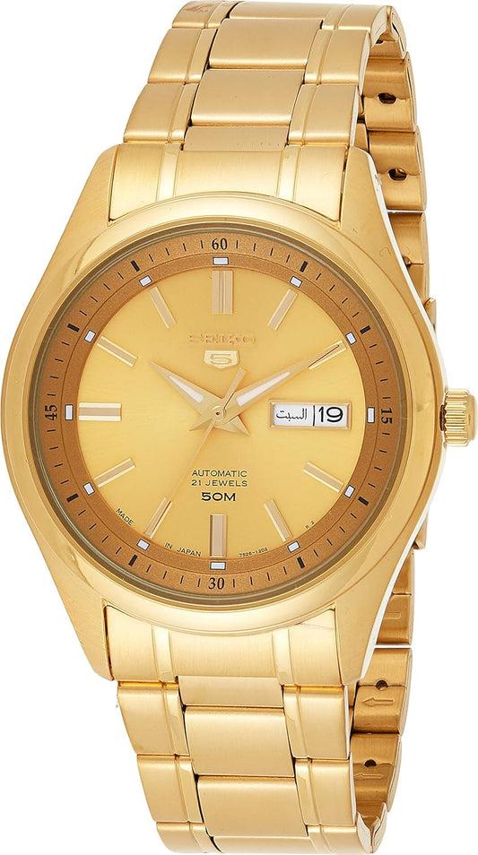 Seiko SNKN96J1 Automatic Men's Watch, Made in Japan, gold, Bracelet Type