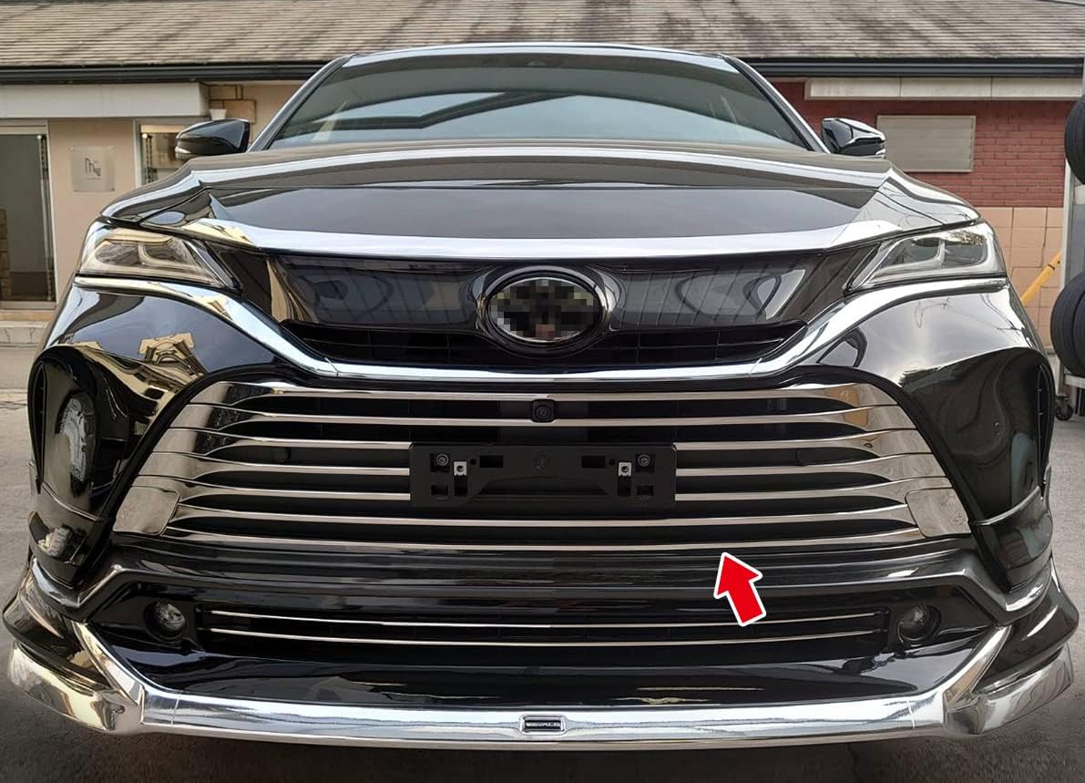 5013 Toyota Harrier 80 Series June 2020 - Front Bumper Grille Cover Protector Garnish, Scratch Resistant Material: SUS304 Stainless Steel, Mirror Finish, Plated, Car Accessories, Dress-up,