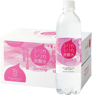 Silica Sparkling Water (Carbonated Water) 500 ml x 24 Bottles Natural Water from Kyushu, Oita Prefecture, Kuju, Kuju Highlands Contains over 72 mg/L Silica