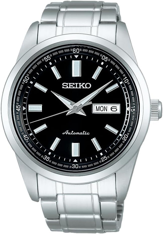 Seiko Selection Men's Mechanical Calendar (Date and Week) Functional Model, Dial: Black/Case: Silver, 1 piece, Calendar (Date/Day) function model