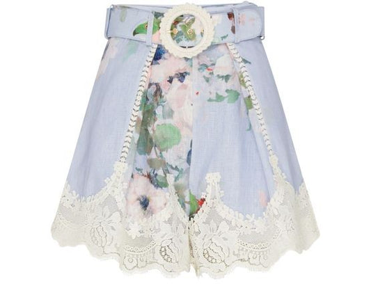 ZIMMERMANN Everley レーストリム タックショートパンツ - Image 1