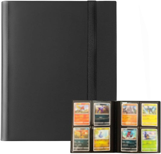 File PU Cloak Portable Zipper Card Collection (4 Pockets Holds 400 Cards)