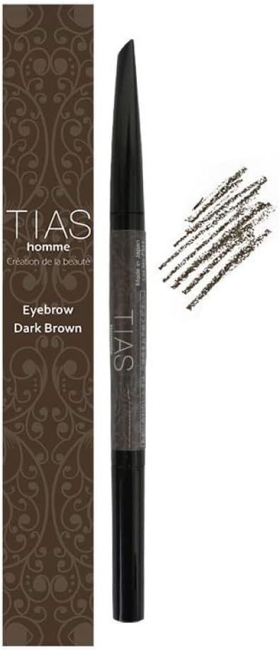 Eyebrow Men's (Dark Brown) TIAS homme Eyebrow Pencil, Eyebrow Brush, Men's Cosmetics, Eyebrow