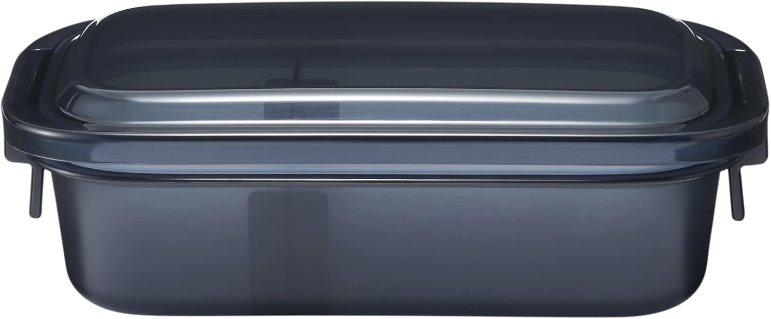 Mu-in Ryohin Easy-to-Wash Bento Box, Black, 500mL, 82994292