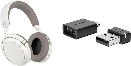 Sennheiser MOMENTUM 4 Bluetooth Wireless Headphones, ANC, 60-Hour Playback, Touch Panel, Low Latency, Multipoint, AptX Adaptive, Pride + BTD 600 USB Adapter Set