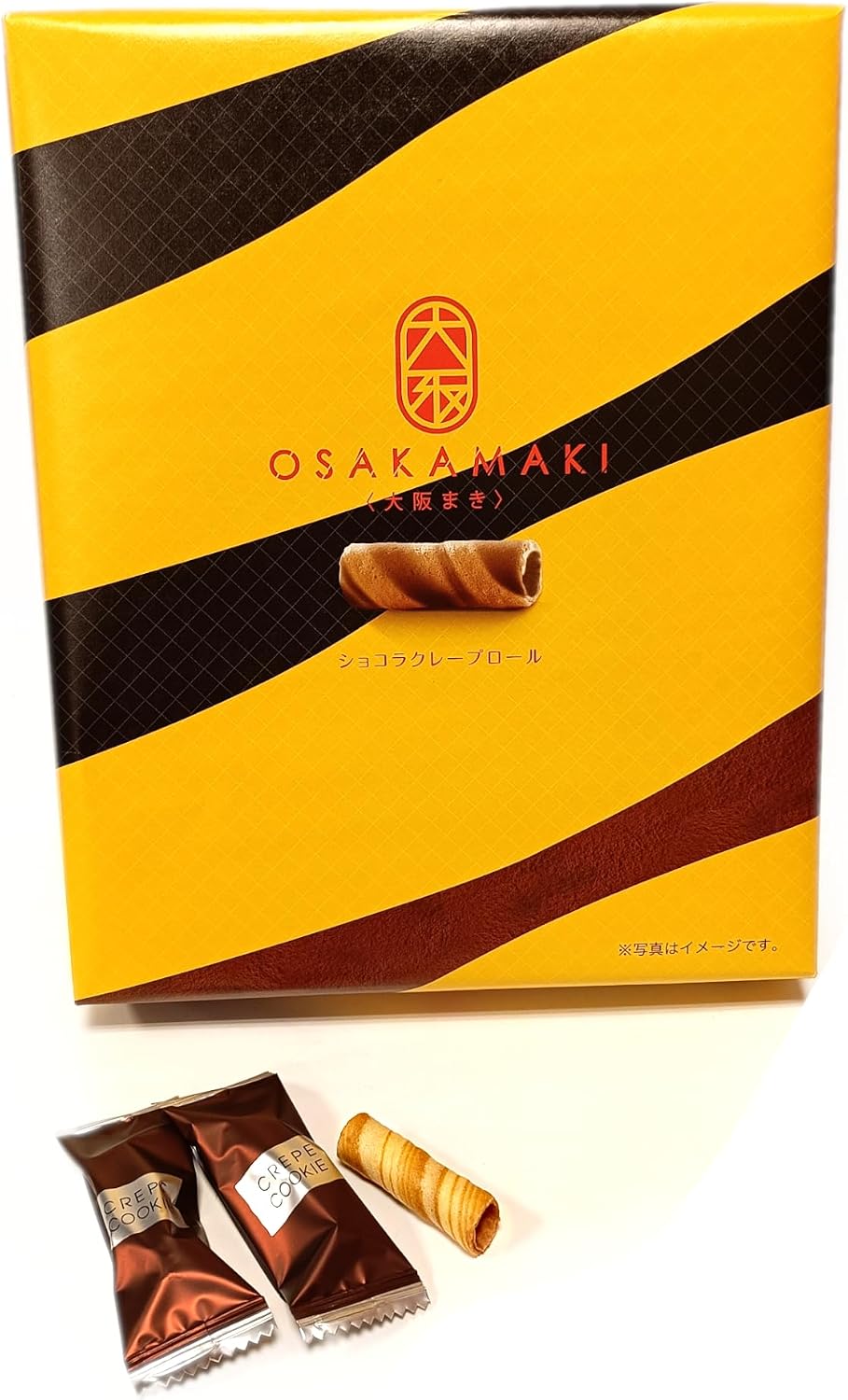 Osaka Machi Chocolate Crepe Roll, Baked, 32 Pieces (1 Box)