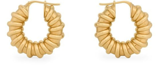 Celine défilé torsade hoops in brass with gold finish - Image 1