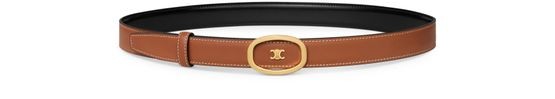 Medium 25mm reversible Celine alix belt in taurillon and natural calfskin - Image 1