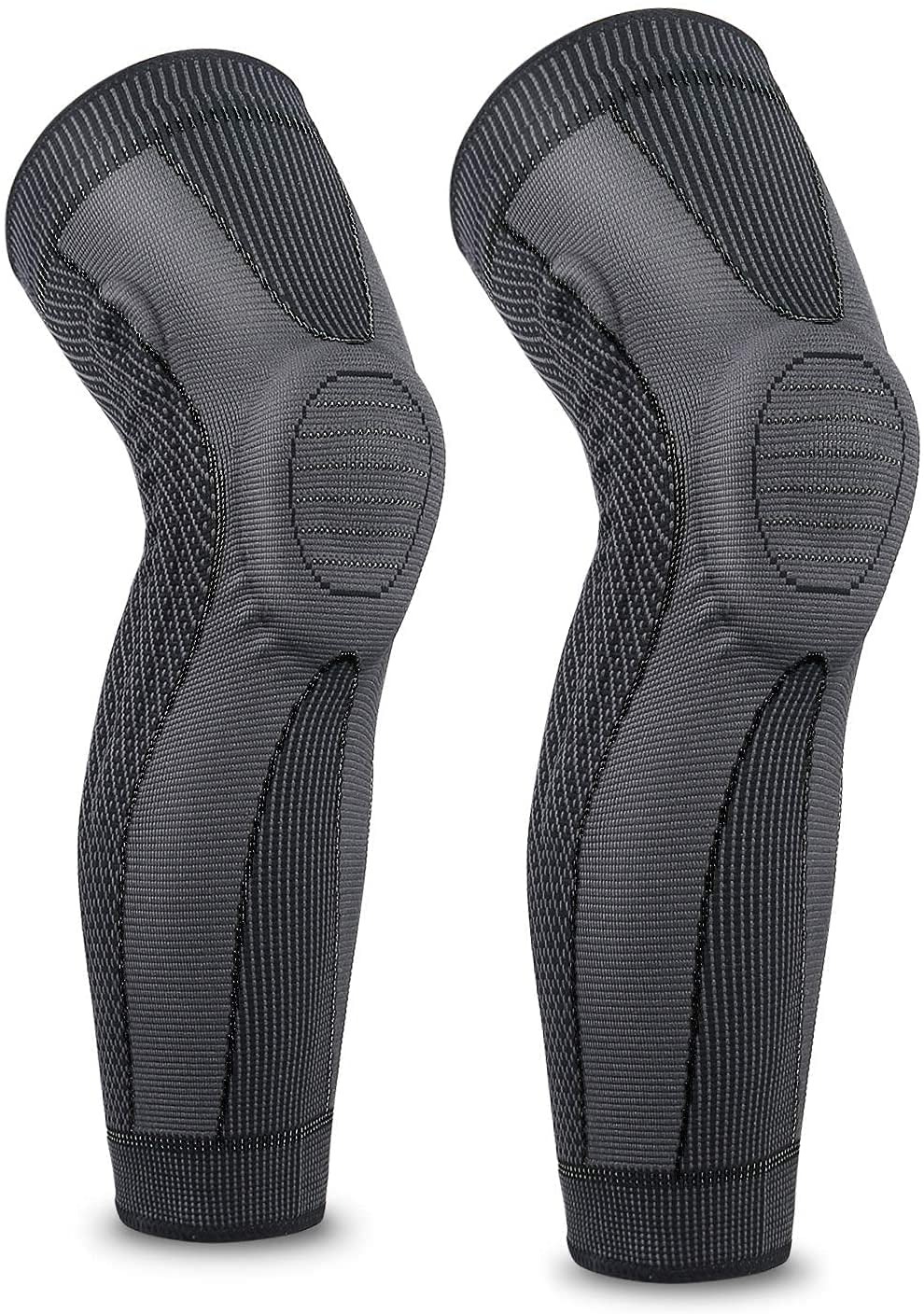 Knee Supporter, Long Compression Leg Sleeves (Pack of 2), Sports, For Both Knees, Daily Use, Pain Prevention, Anti-Slip, Breathable, Heat Retention, Excellent Elasticity, Unisex
