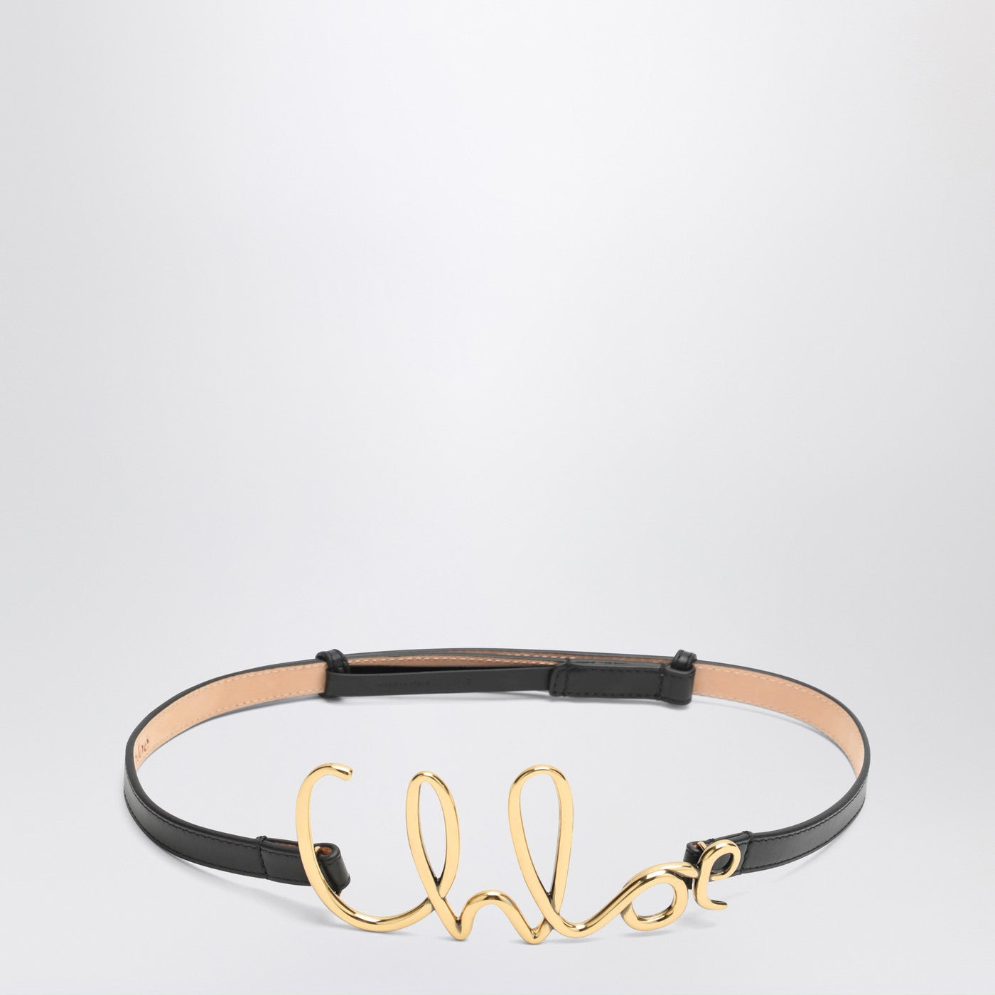 Chloe Chloé Chloé Iconic Small Black Leather Belt - Image 1