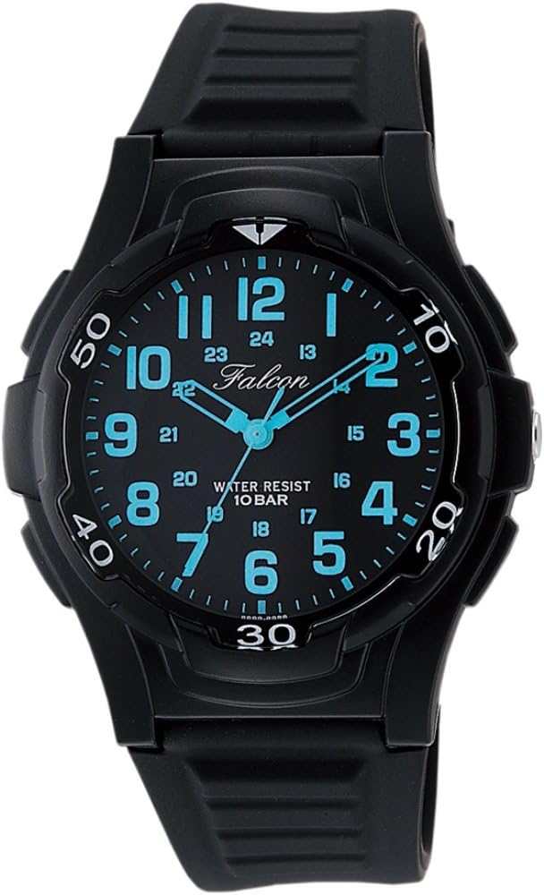 Citizen Q&Q VP84-852 Men's Analog Wristwatch, Waterproof to 10 ATM, Urethane Strap, Black, Blue