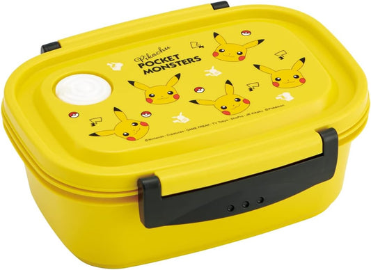 Skater XPM4-A Lightweight Bento Box, Pokémon Pikachu Face, M, 18.6 fl oz (550 ml), Microwave Safe, Sealing Container, Storage Container, Made in Japan