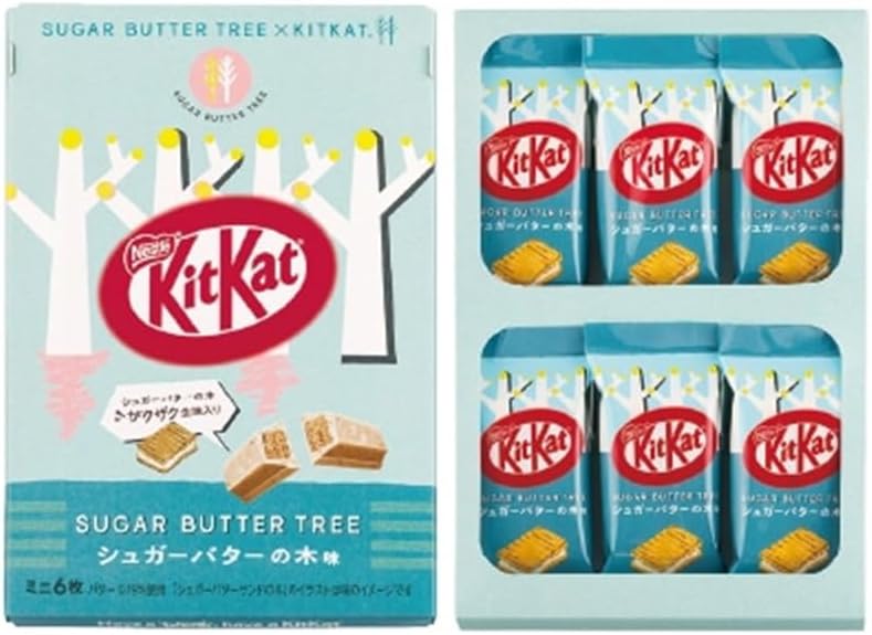 [Tokyo Limited] KitKat Mini Sugar Butter Wood Flavor Sweets Gift Home Souvenir Home Return Popular Sweets Individual Packaging Gift Valentine's Day (6 Pieces)