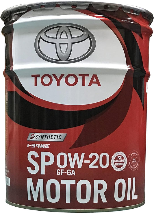 Toyota 08880-13203 Engine Oil Genuine Toyota Motor Oil 0W-20 SP Synthetic Oil 20L