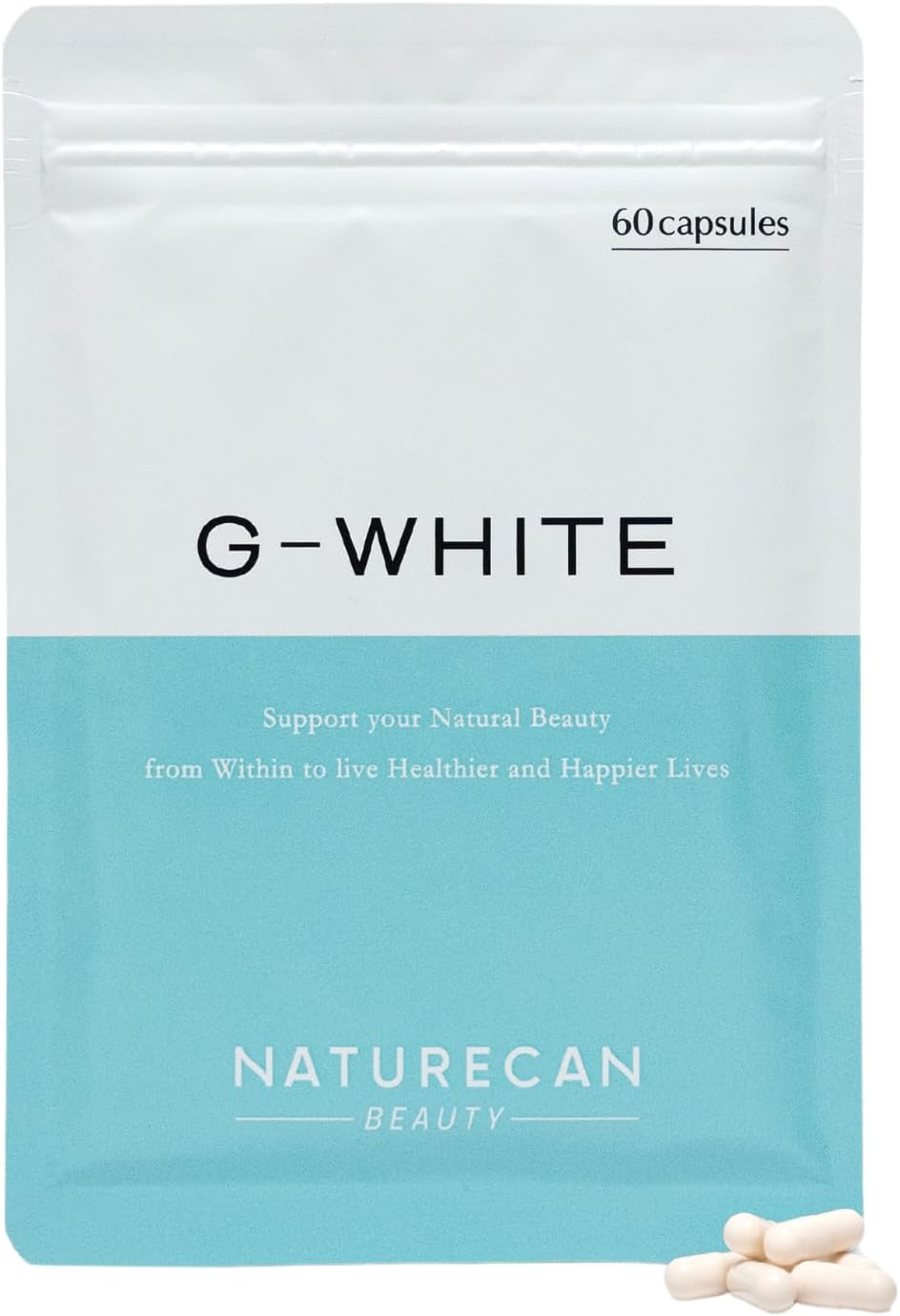 Naturecan G White Yeast Supplement, 60 Tablets (From Glutathione Yeast), Whitening, Skin Care, Stains, Dull