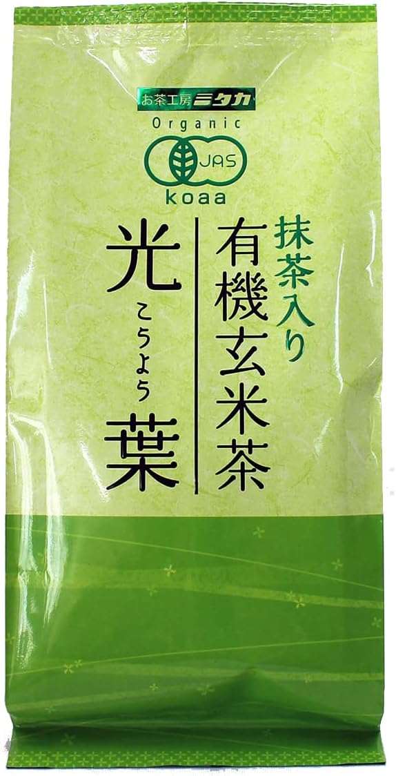 Tea Kobo Mitaka Organic Brown Rice Tea with Matcha Light Leaf 5.3 oz (150 g)