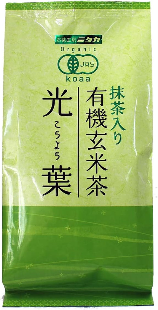 Tea Kobo Mitaka Organic Brown Rice Tea with Matcha Light Leaf 5.3 oz (150 g)