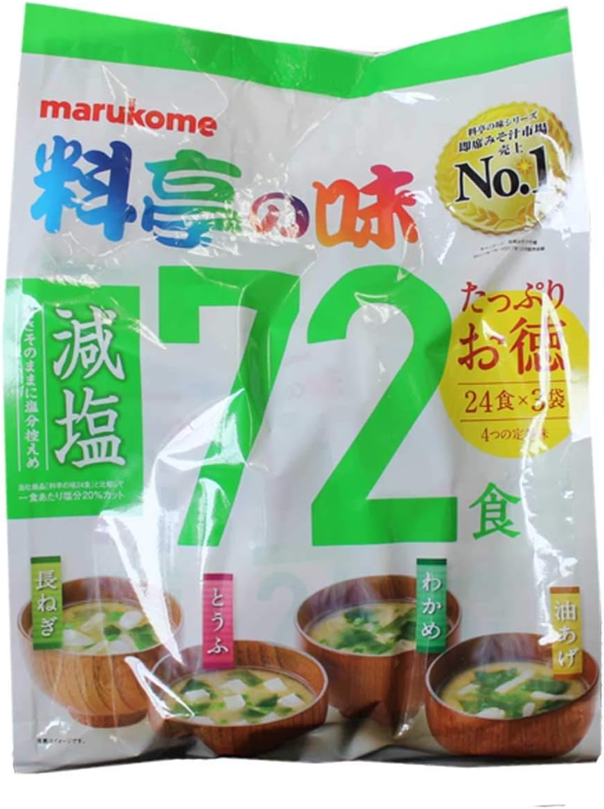 マルコメ, restaurant taste, low sodium, 72 packs
