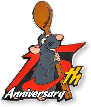 Disney Pixar Ratatouille - Pin esmaltado de edición limitada del 15 aniversario | Exclusivo | Broche de metal accesorios para llevar en mochilas, ropa, sombreros