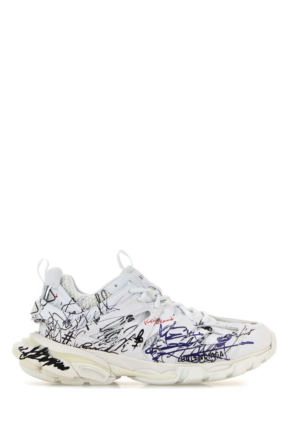Balenciaga バレンシアガホワイトメッシュとラバートラックスニーカー - Image 1