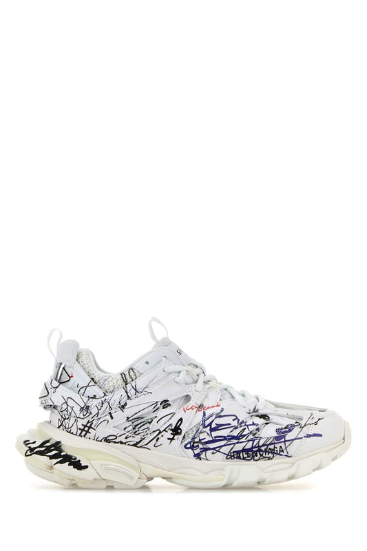 Balenciaga バレンシアガホワイトメッシュとラバートラックスニーカー - Image 1