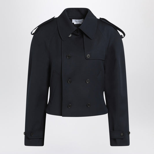 Alexander McQueen アレクサンダーMCクイーンショートダブル胸ネイビーブルージャケット - Image 1