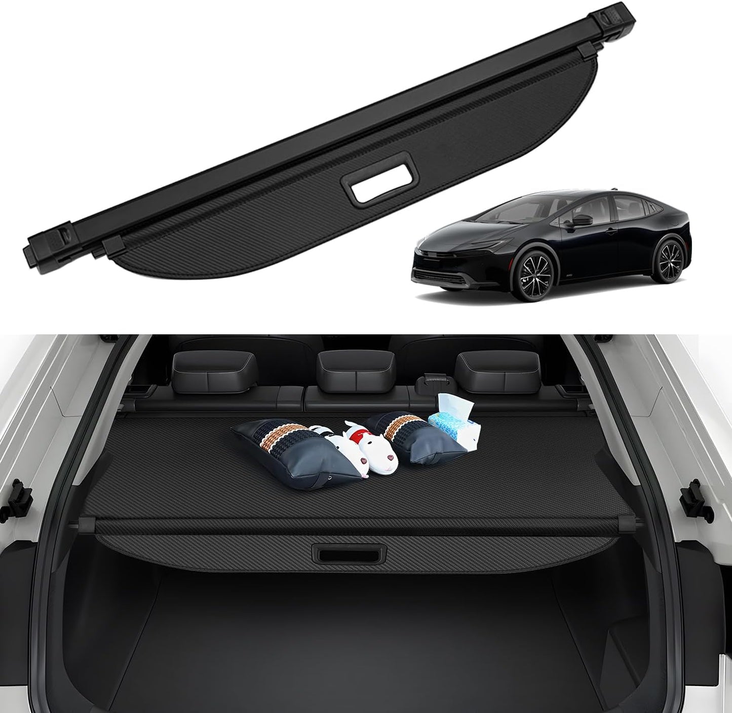 PRIUS60 Series Toyota Prius 60 Series Tonneau Cover Roll Shade, For January 2023 - Present ZVW60, ZVW65, MXWH60, MXWH65, Privacy Protection, Car Rear Boards, Luggage Storage, Special Design