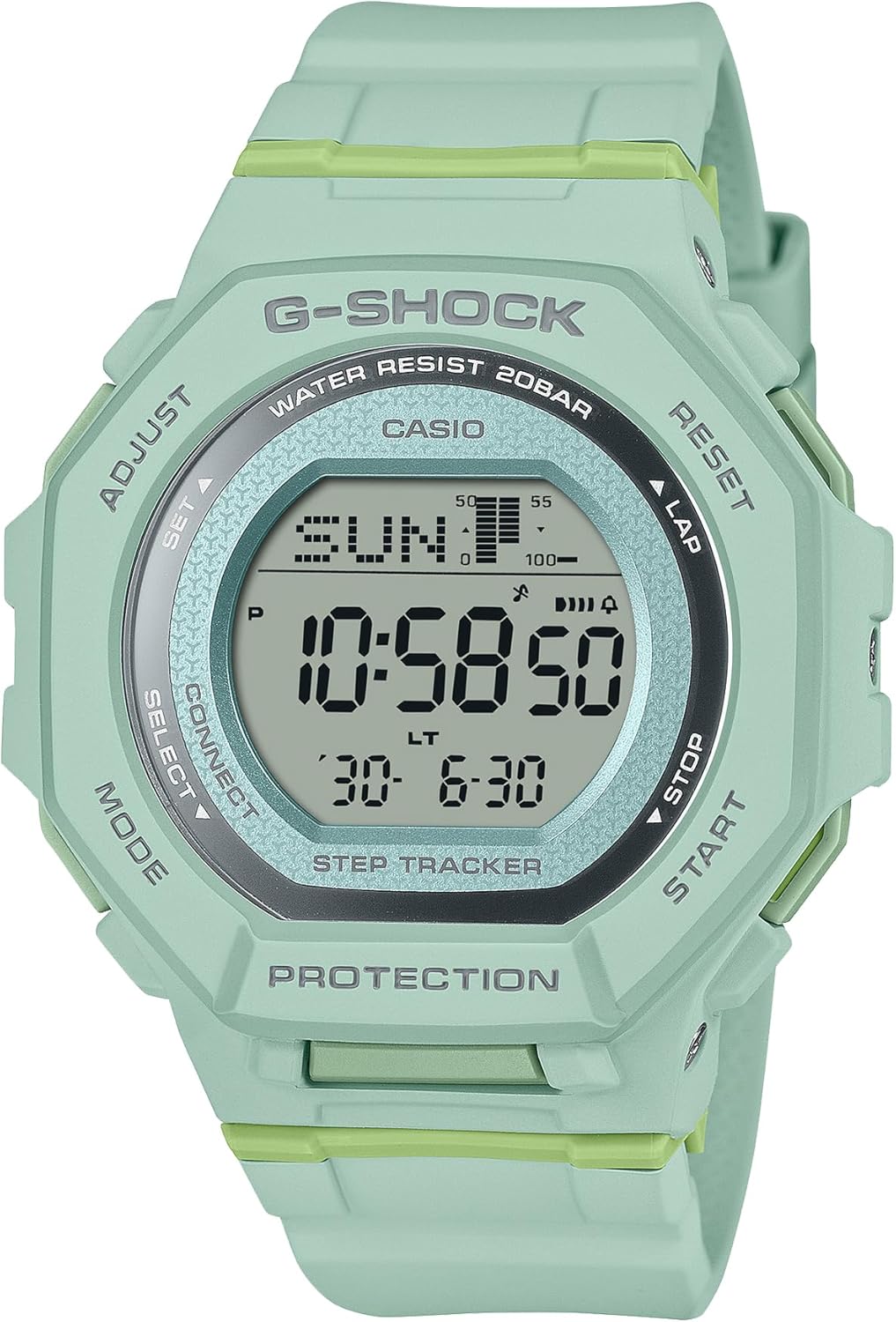 Casio GMD-B300 Wristwatch, Equipped with Bluetooth, Biomass Plastic, green