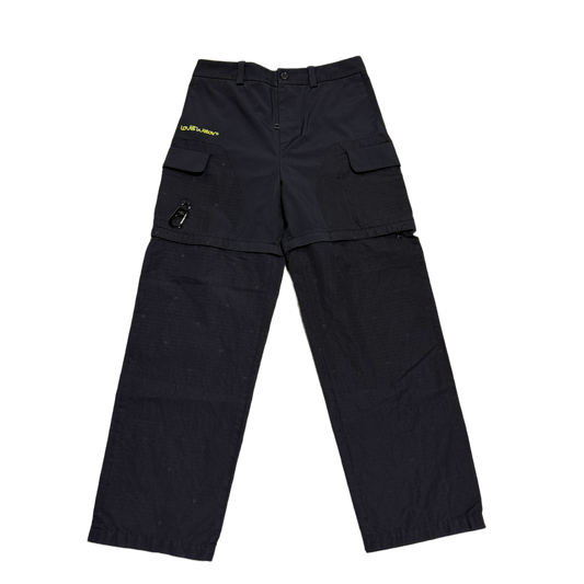 LOUIS VUITTON '2-IN-1 CONVERTIBLE' BLACK RIPSTOP CARGO PANTS