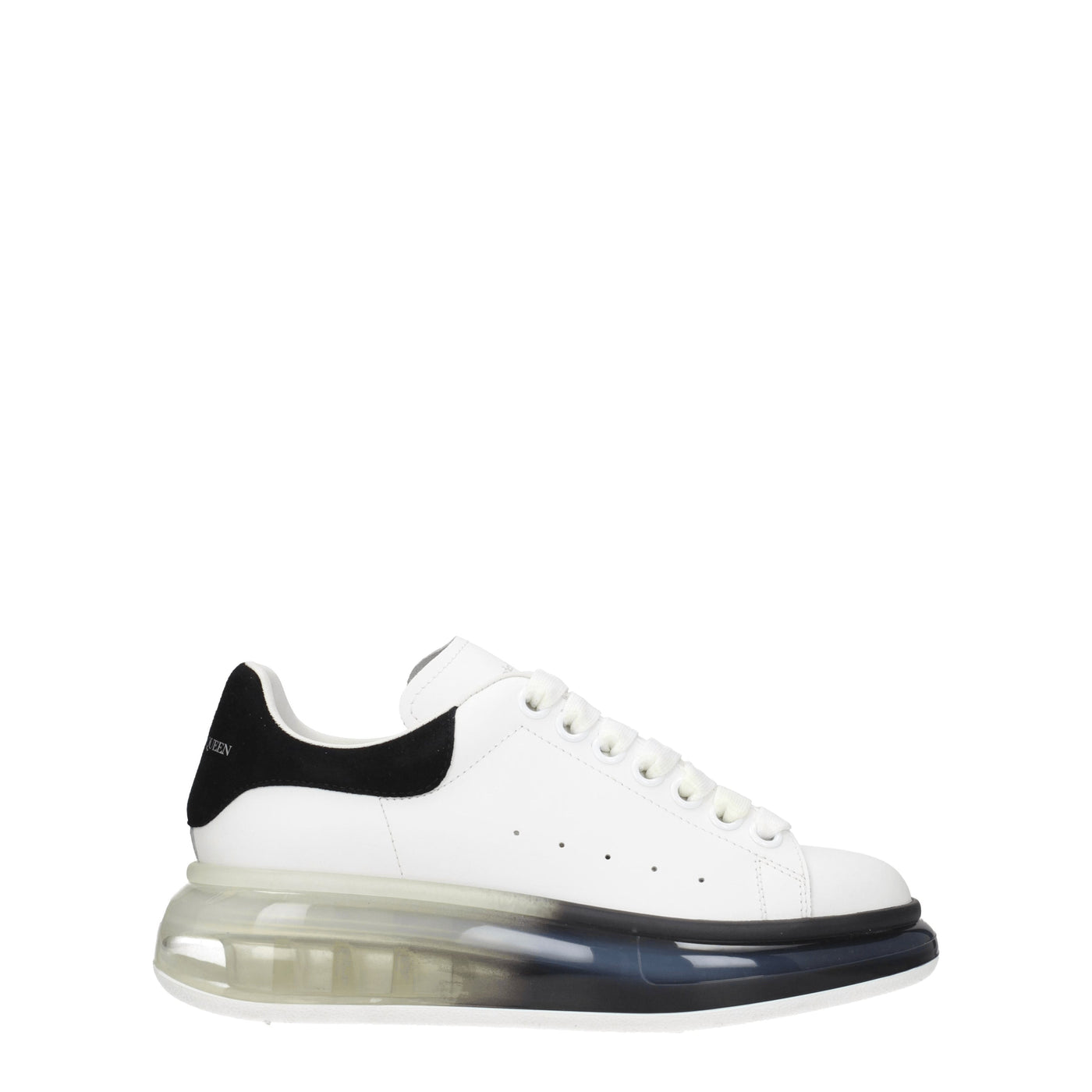 Alexander McQueen アレクサンダーマックイーンスニーカー特大女性レザーホワイト/ブラック - Image 1