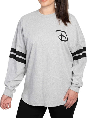 Disney Jersey de manga larga Mickey Mouse para mujer, color gris, Gris