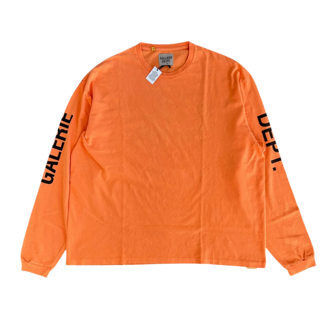 GALLERY DEPT 'ORANGE' FRENCH LOGO LONGSLEEVE TEE