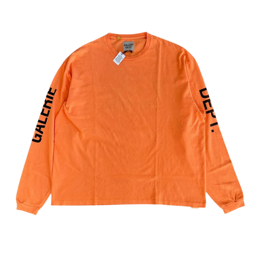GALLERY DEPT 'ORANGE' FRENCH LOGO LONGSLEEVE TEE