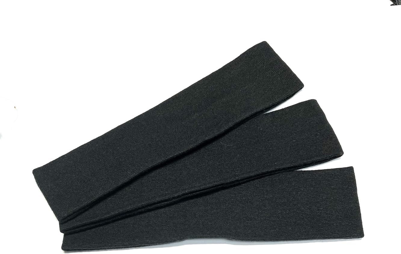 Turban, Made in Japan, Cotton Fabric, 2.0 inches (5 cm), Sold as a Set, Hair Band (Black 3)