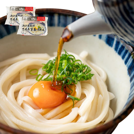 Specialty Kamatama Udon Noodles from Ikegami Noodle Factory, 6 Servings, Sanuki Udon, Local Gourmet, Direct from Producer, Donmai