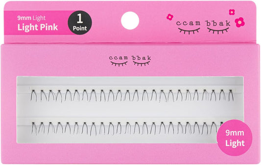 CCAMBBAK Partial False Eyelashes Eyelash Extensions Semi-Permanent Idle Eyelash Type 0.3 - 0.5 inches (8 - 12 mm), Matsueku Self False Eyelashes, Natural, Popular, DIY False Eyelashes (9mm Light